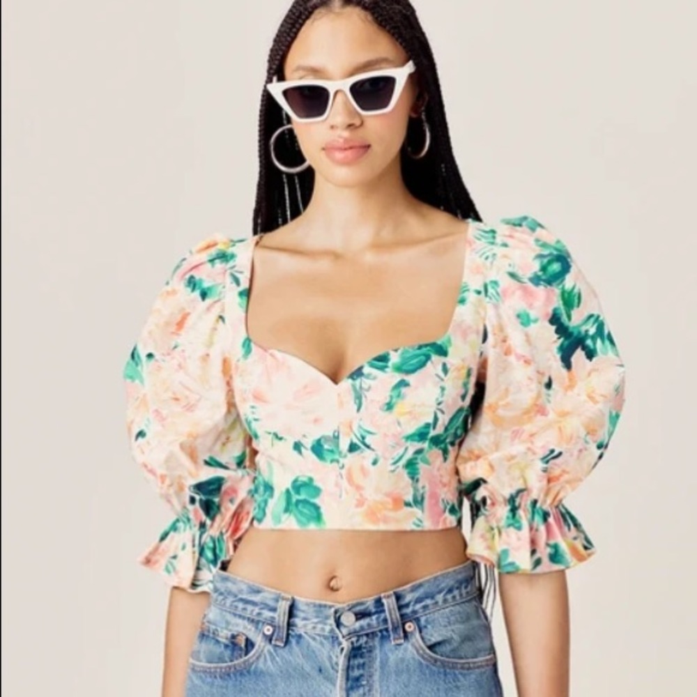For Love & Lemons Holis Crop Top M NWT